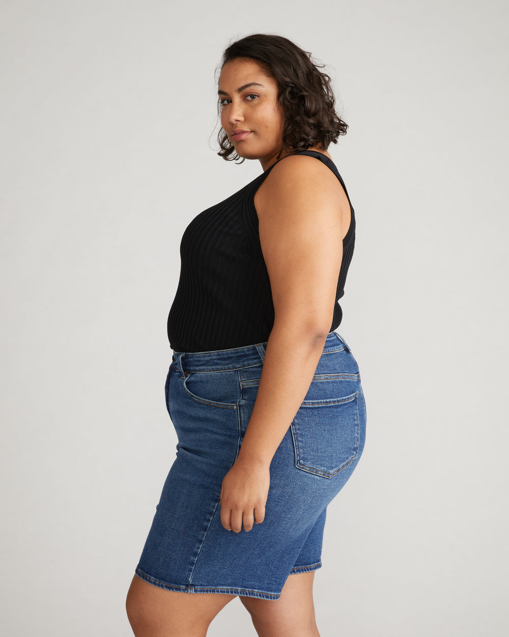 Lou Loose Fit Denim Shorts - Union City Blue