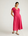 Louvre Bow Back Linen Dress - Cerise