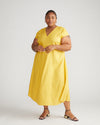 Louvre Bow Back Linen Dress - Golden Hour