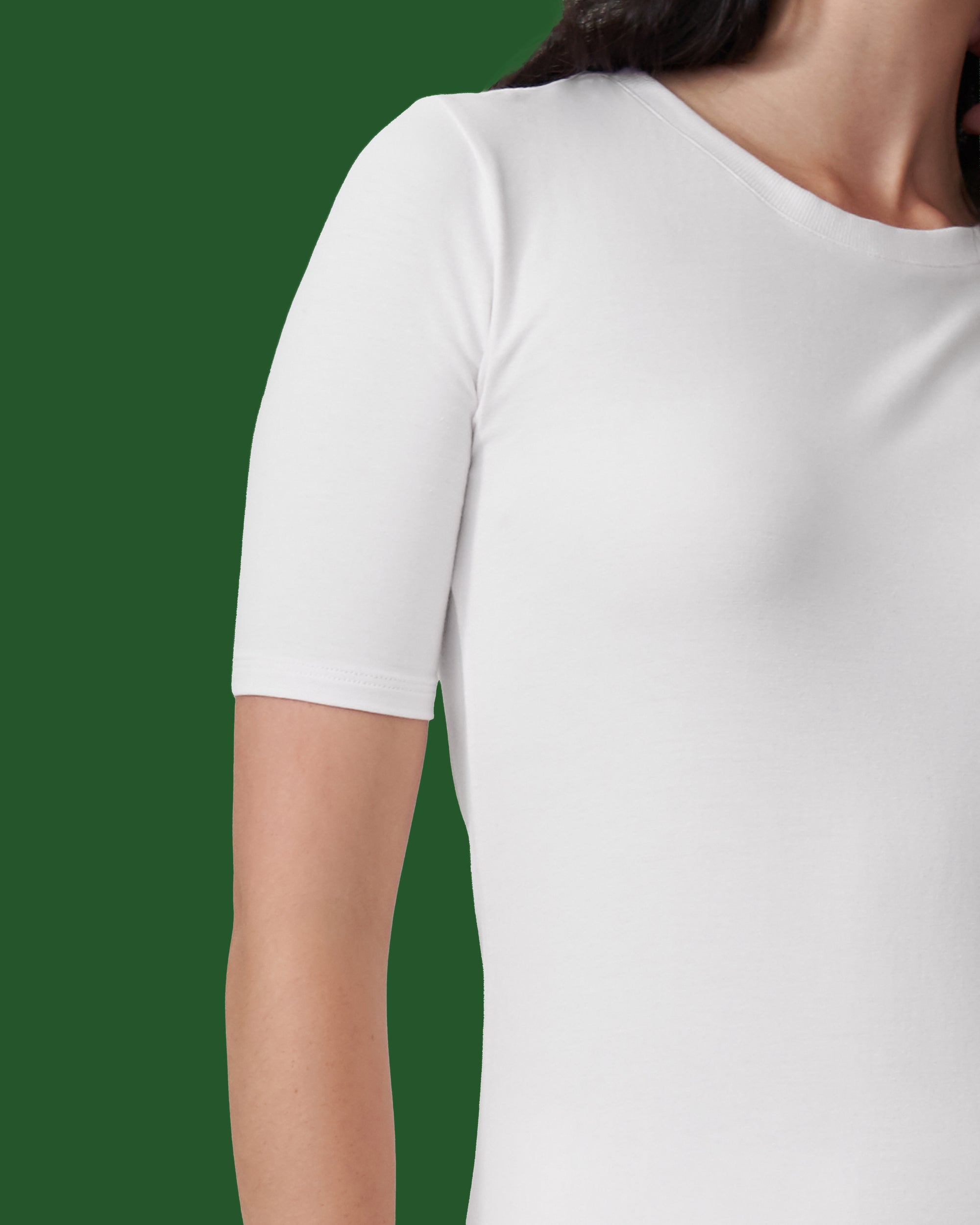 Maia Stovepipe Sleeve Tee - White