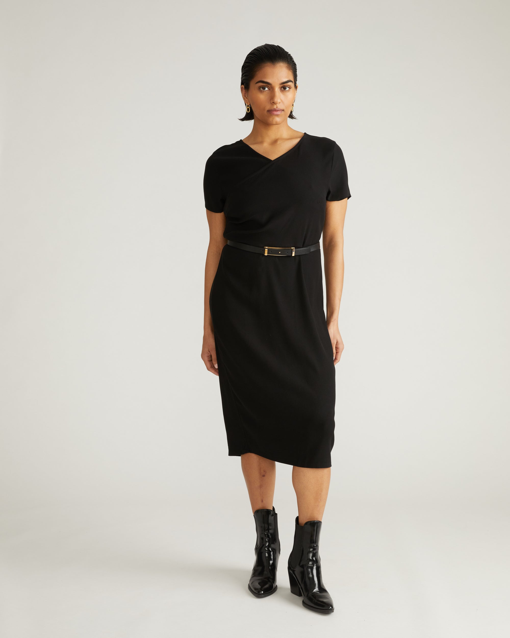 Mary Double Luxe Dress - Black Universal Standard Mary Double Luxe Dress - Black Universal Standard