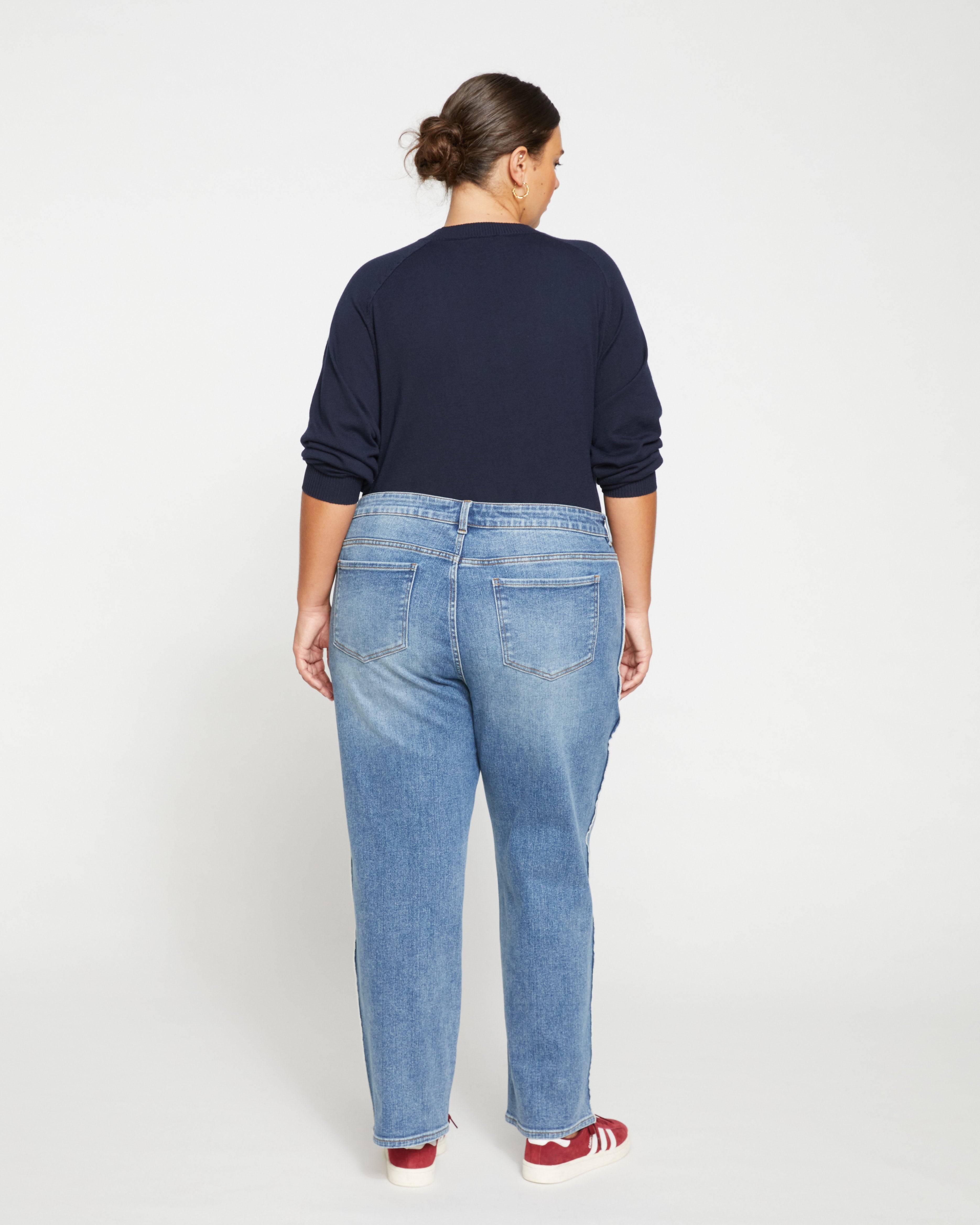 Elliot Mid Rise Tuxedo Stripe Jeans - Montana Blue – Universal