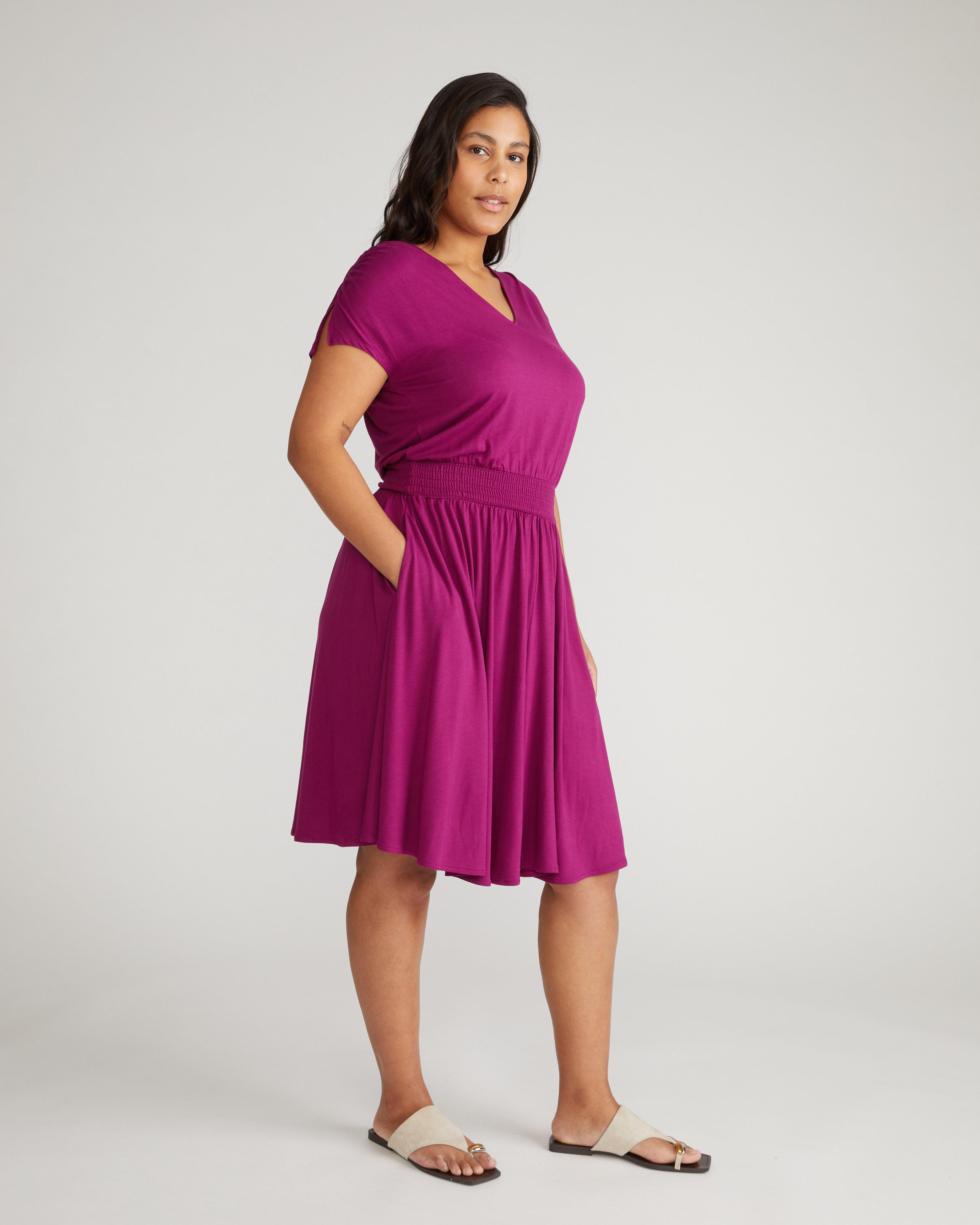 Minetta Liquid Jersey Dress - Rothko Purple – Universal Standard