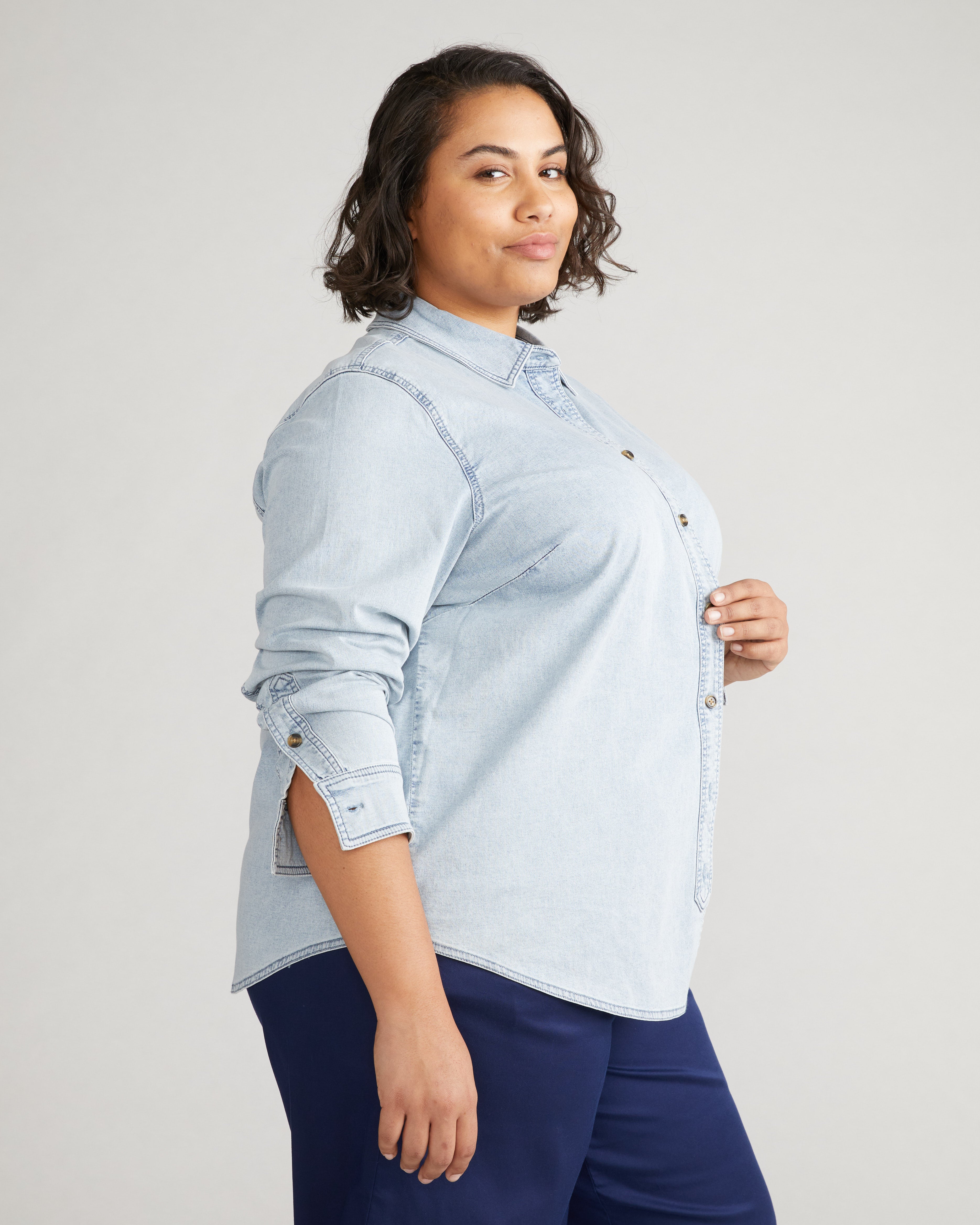 SACRA ジレ　ベスト　LINEN COTTON CHAMBRAY SACRA ジレ ベスト LINEN COTTON CHAMBRAY