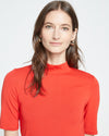 Modern Mock Neck Tee - Sanguinello