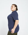 Modern Mock Neck Tee - Midnight