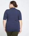 Modern Mock Neck Tee - Midnight