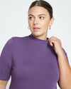 Modern Mock Neck Tee - Potion Purple