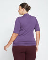 Modern Mock Neck Tee - Potion Purple