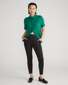 Moro Pintuck Pocket Ponte Pants - Storm Houndstooth