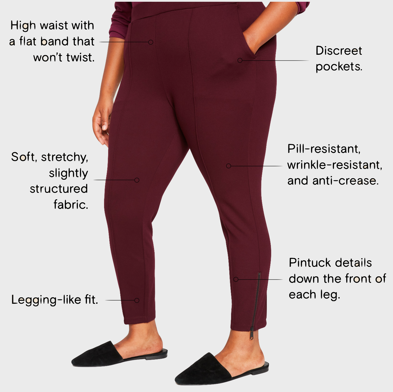 Moro Pintuck Pocket Ponte Pants - Black – Universal Standard Moro Pintuck Pocket Ponte Pants - Black – Universal Standard