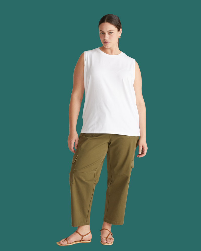 Patti Muscle Tank - White