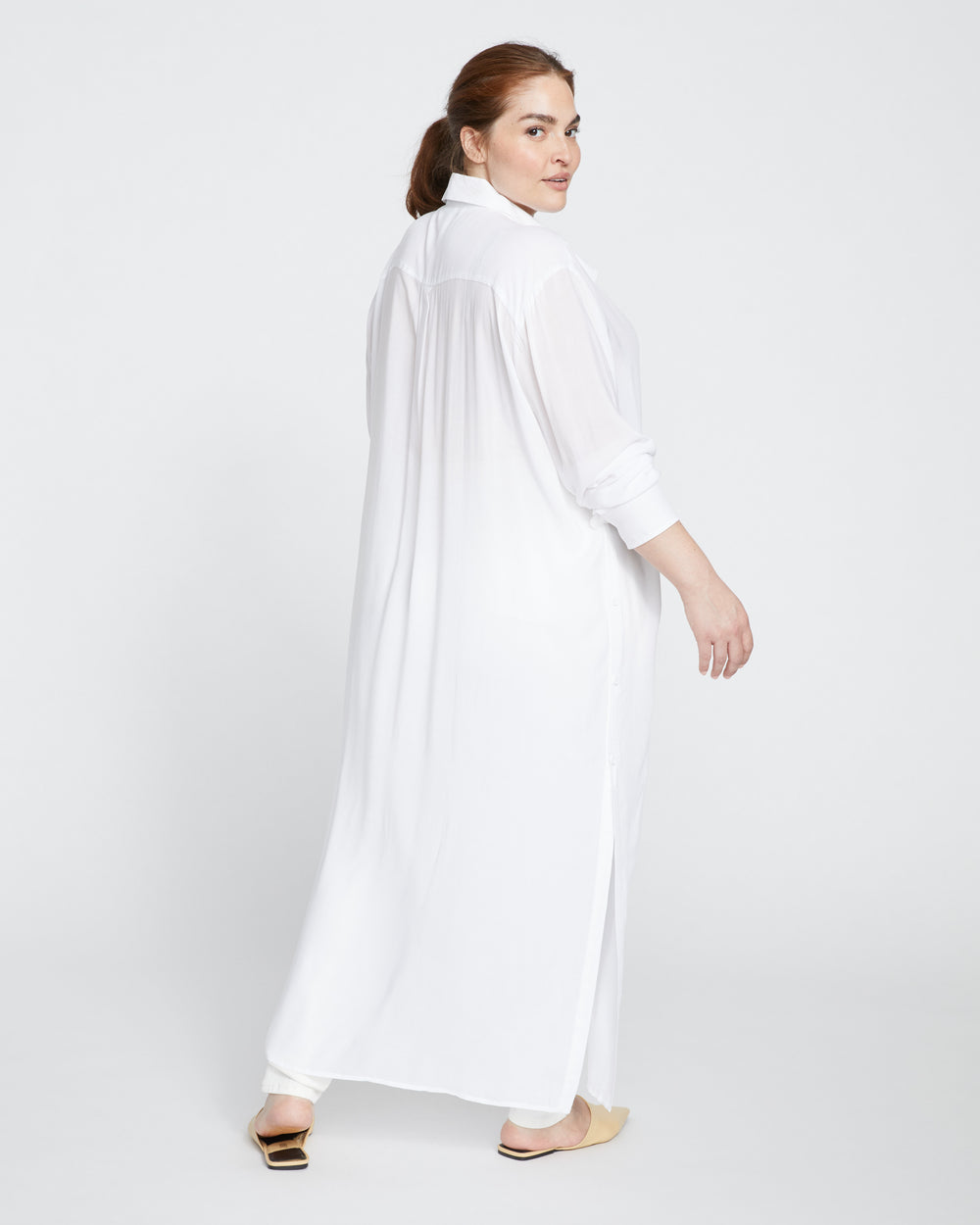 Nailah Button Down Tunic - White