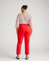 Long Cigarette Ponte Pants - Vermilion Red