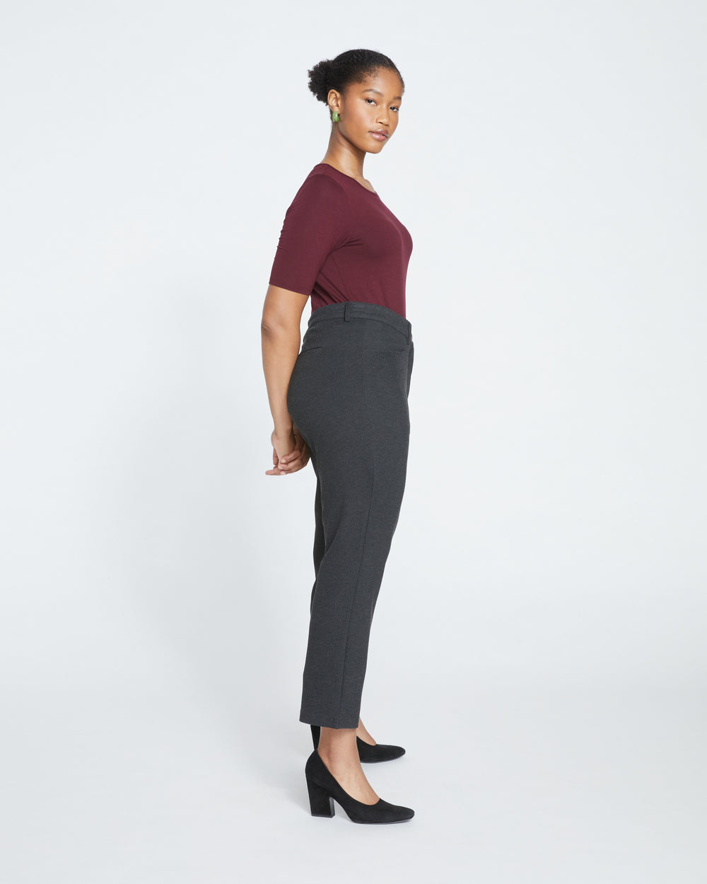 Cigarette Ponte Pants - Graphite