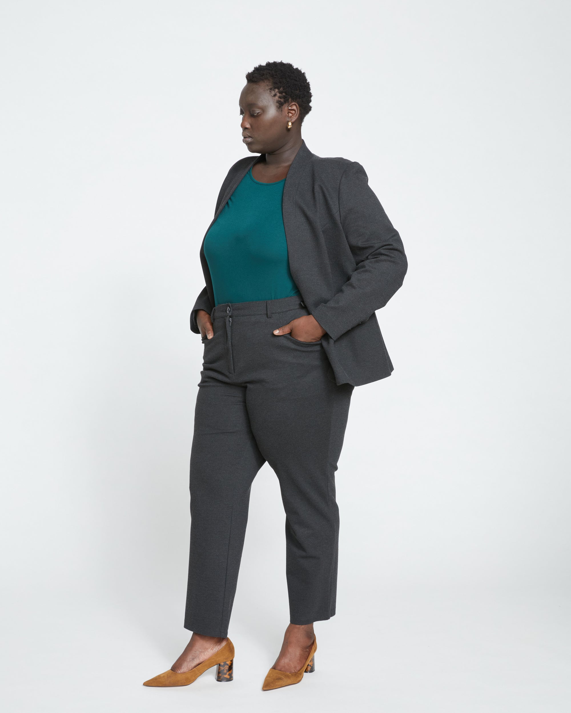 Long Cigarette Ponte Pants - Graphite | Plus Size & Straight Size Women's Fashion | Universal Standard