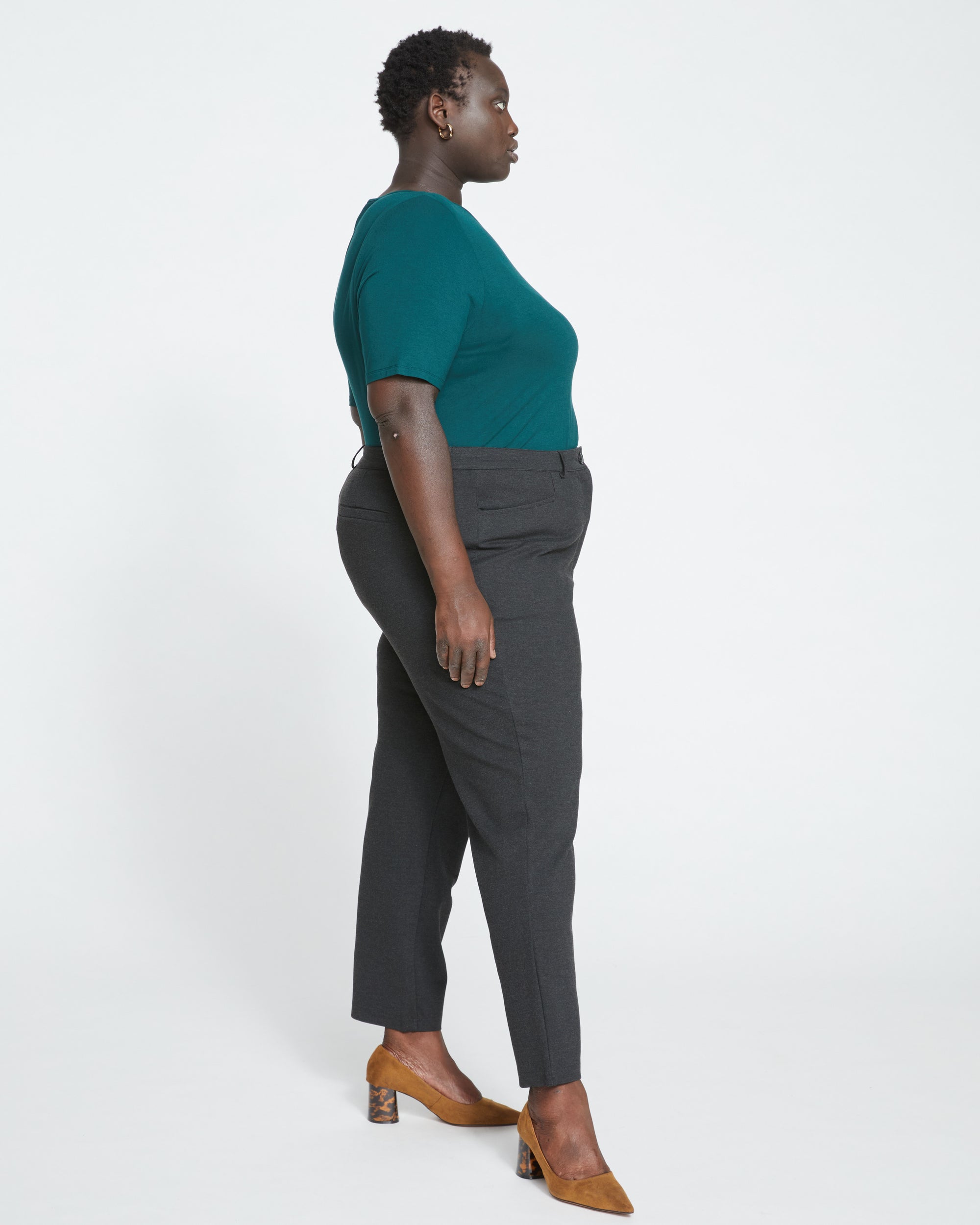 Long Cigarette Ponte Pants - Graphite | Plus Size & Straight Size Women's Fashion | Universal Standard