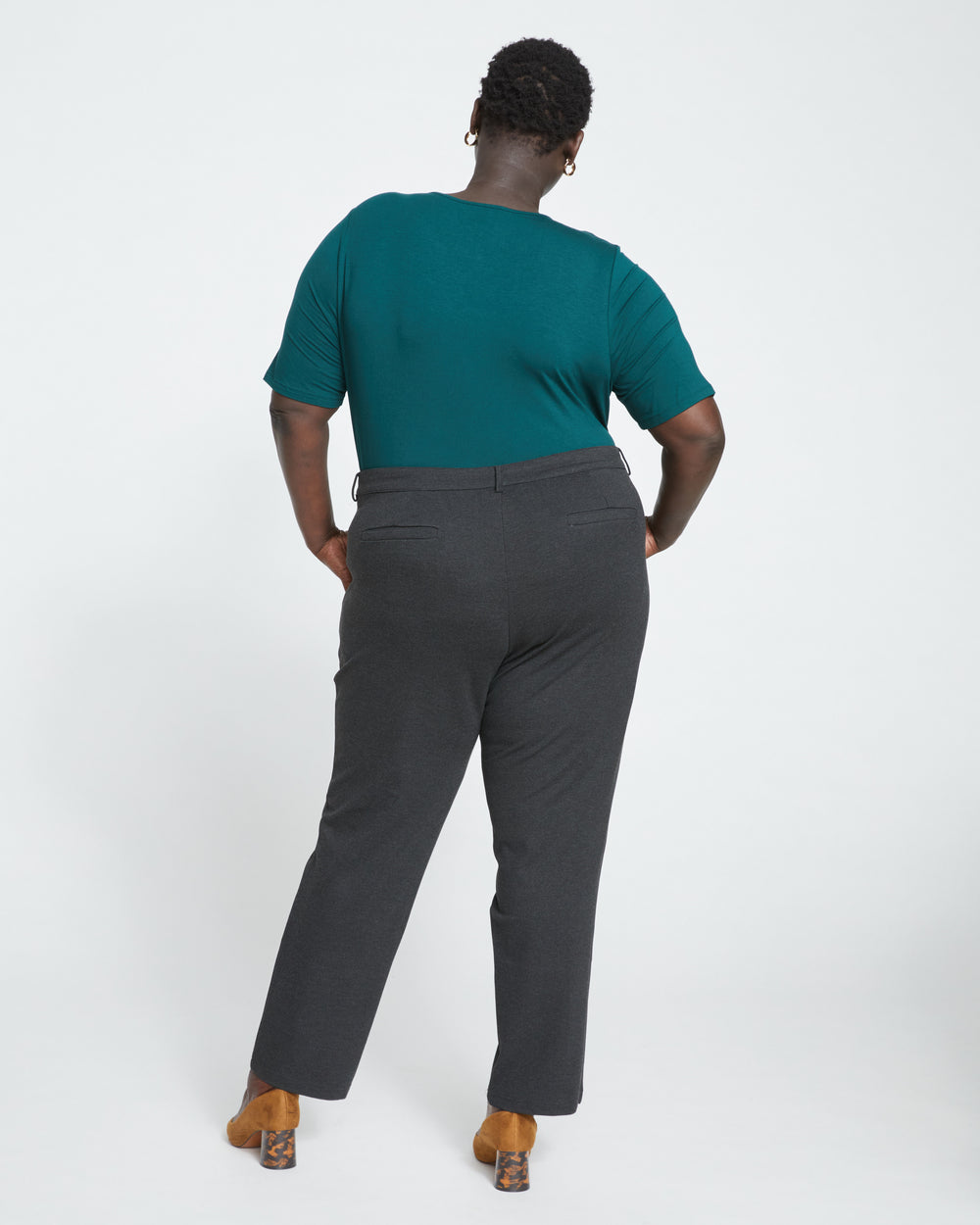Long Cigarette Ponte Pants - Graphite