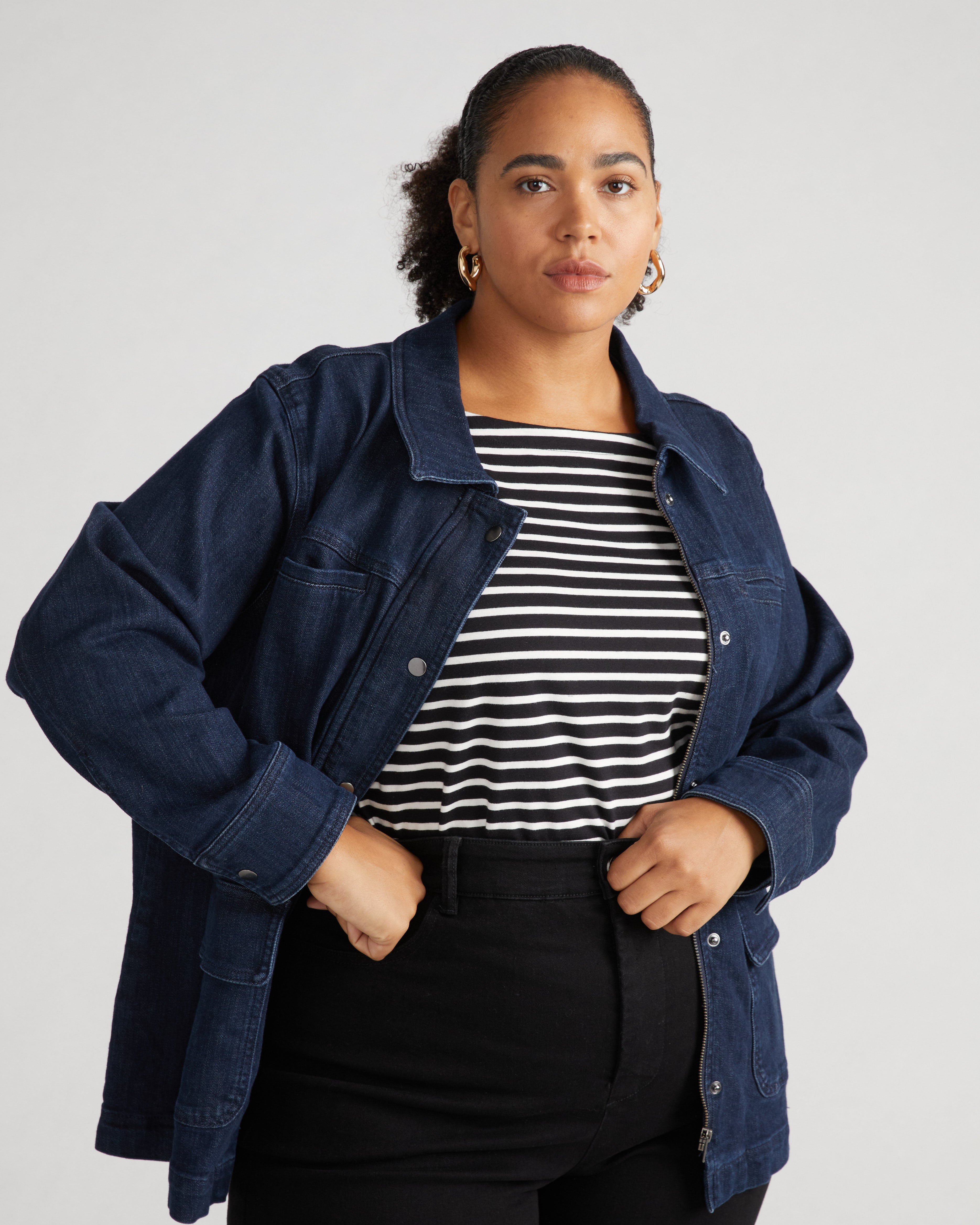 Denim Utility Jacket - Dark Indigo – Universal Standard