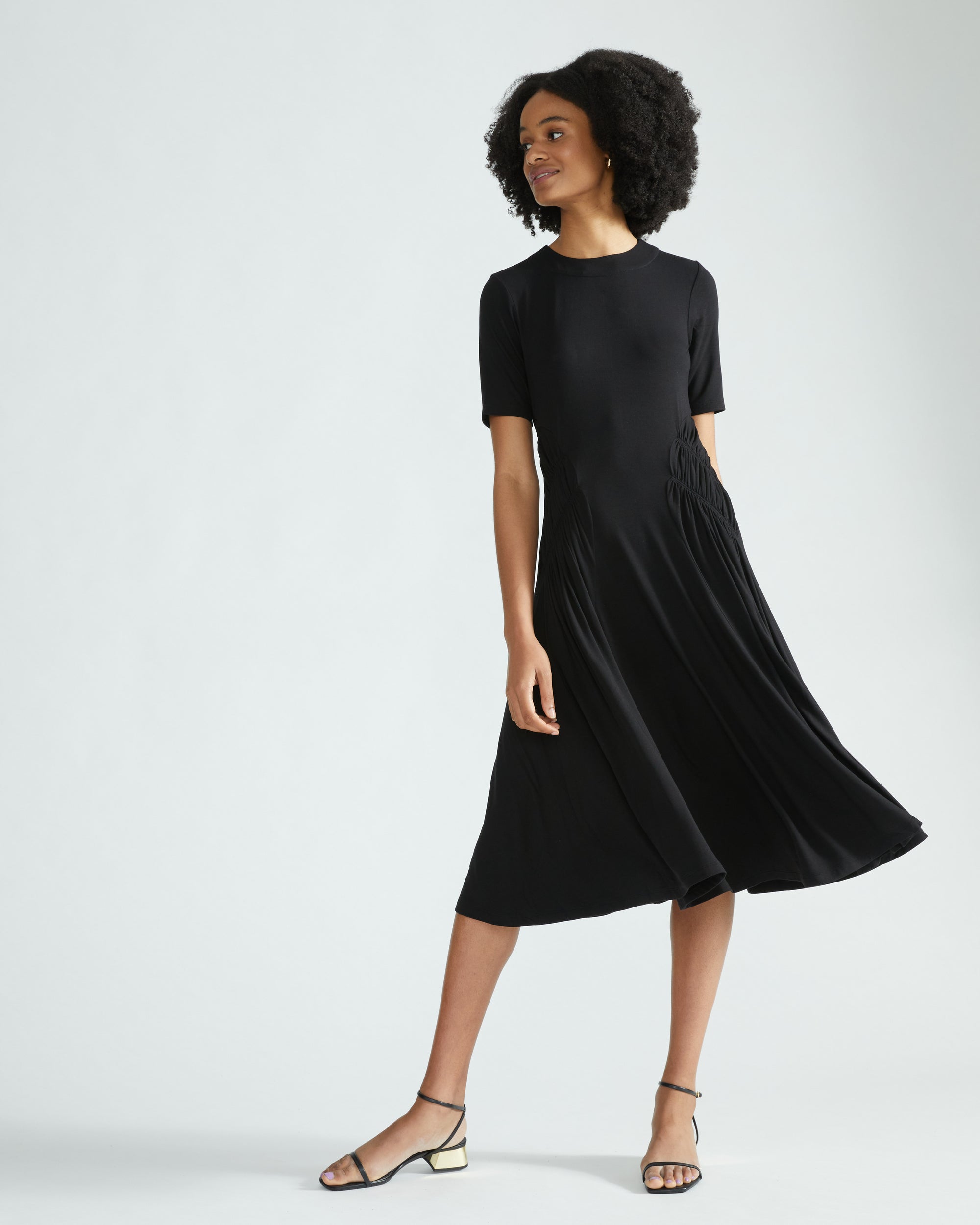 Universal Standard Women's Plus Size Devi Liquid Jersey Dress - Black Universal Standard Women's Plus Size Devi Liquid Jersey Dress - Black