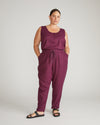 Sayville Linen Drawstring Pant - Acai