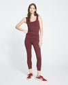 Next-to-Naked Cropped Pocket Legging - Black Cherry