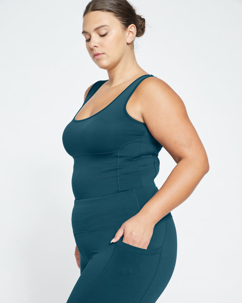 Next-to-Naked Cropped Pocket Legging - Deep Sea