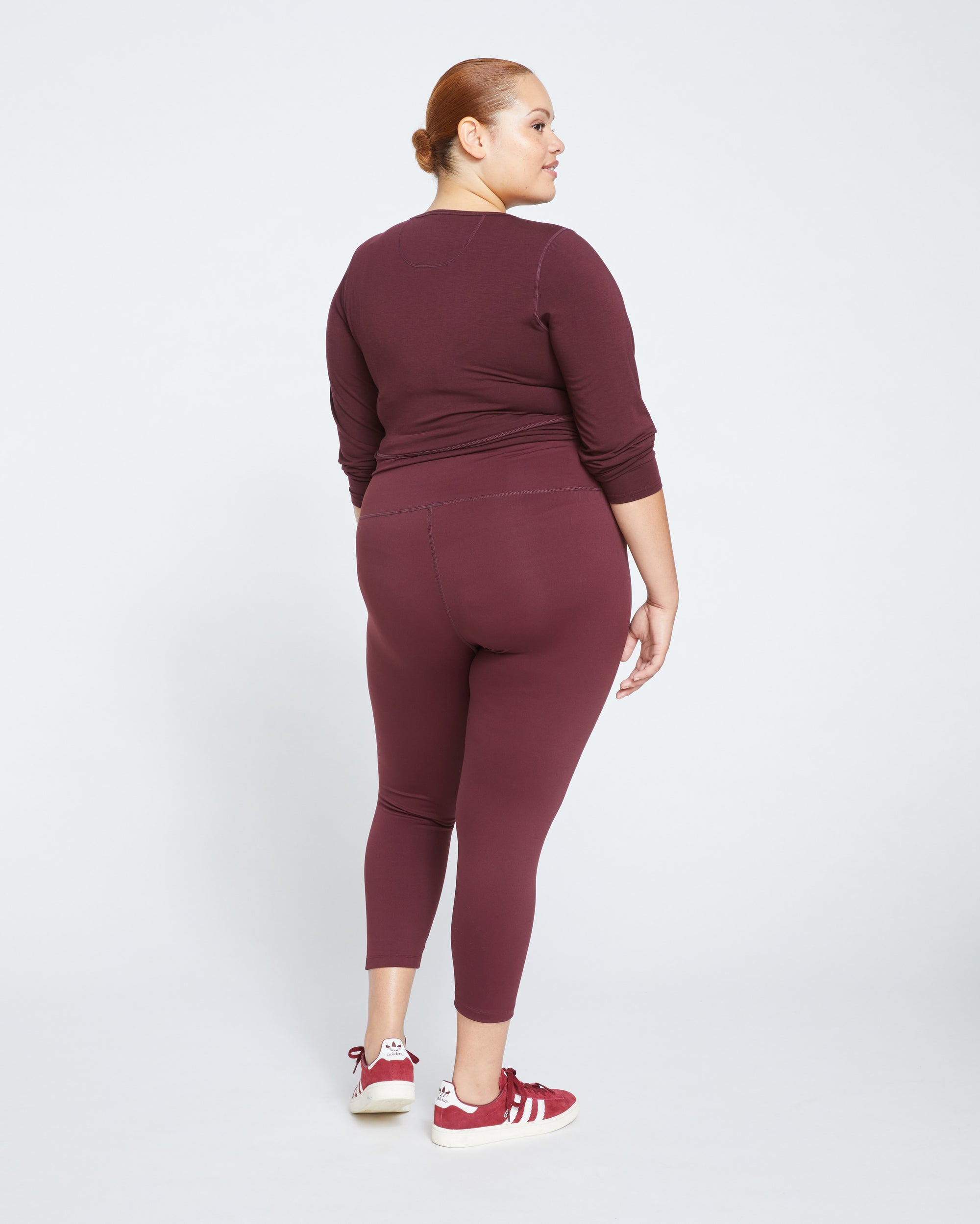 Next-to-Naked Cropped Legging - Black Cherry