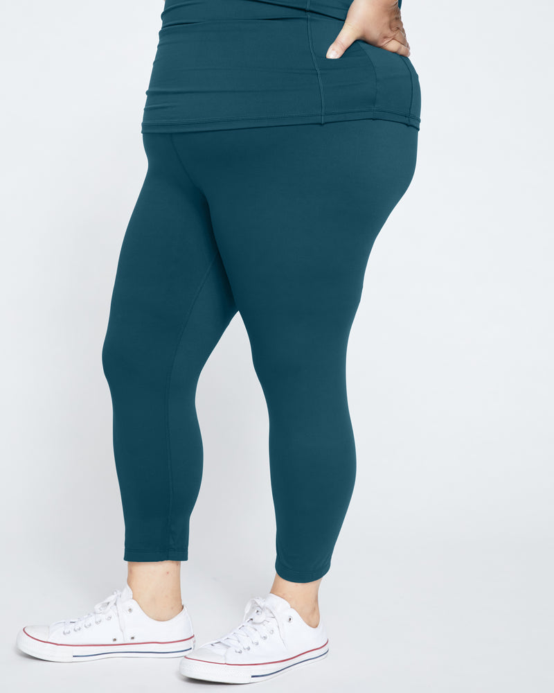 Next-to-Naked Cropped Legging - Deep Sea