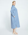 Odeon Stretch Poplin Shirtdress - Bleu Scolaire/White Stripe