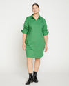 Petite Odeon Stretch Poplin Shirtdress - Spearmint Candy