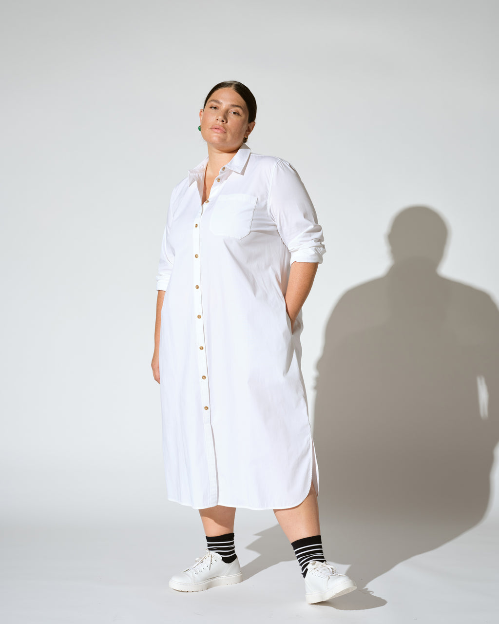 Odeon Stretch Poplin Shirtdress