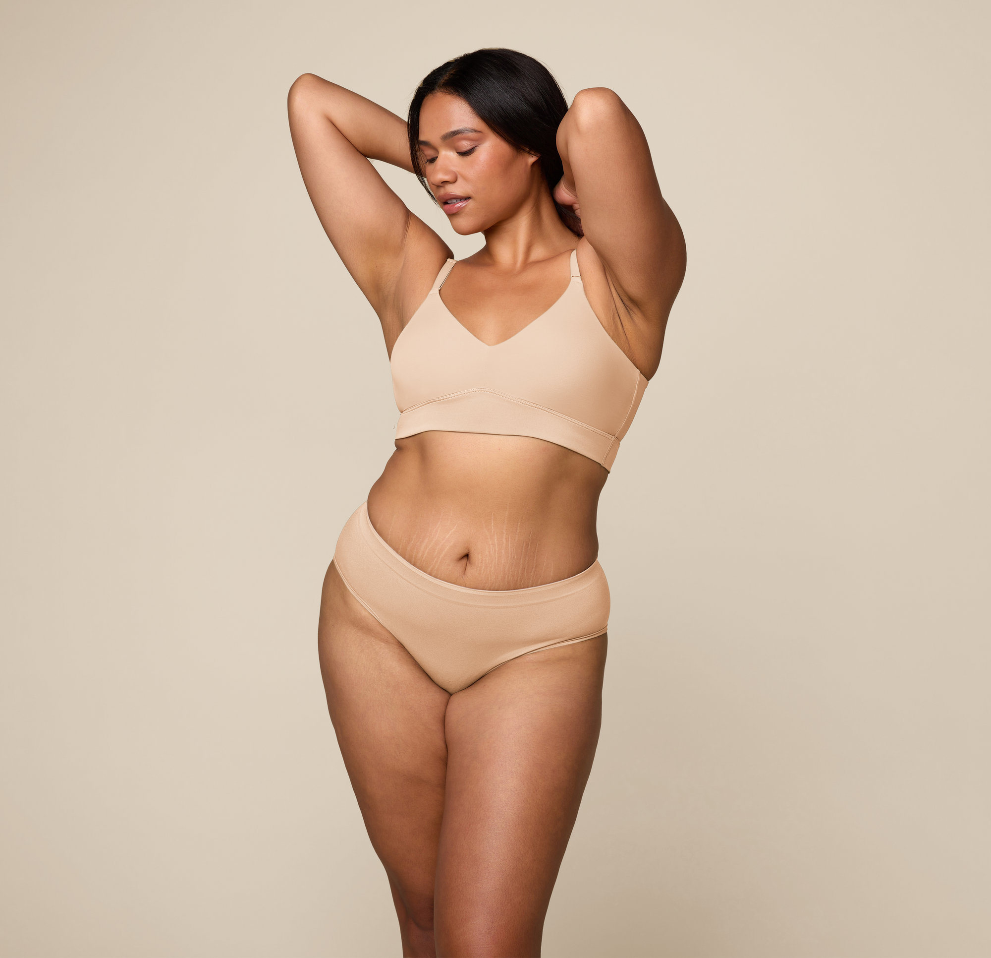 Bliss Triangle Bralette - Beige