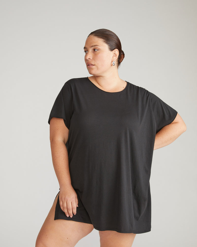 Pima Cotton Lounge Tee - Black