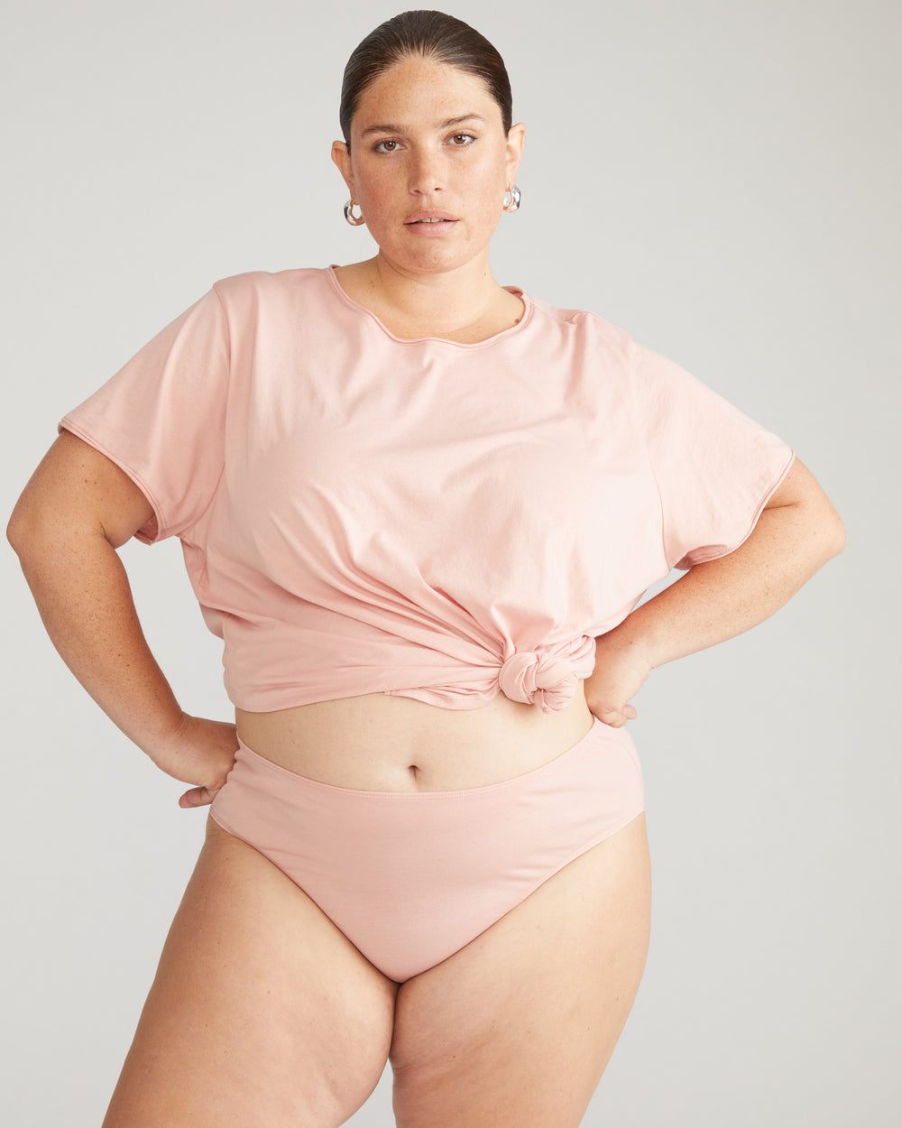 Pima Cotton Lounge Tee - Pink