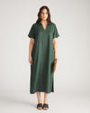 Padma Polo Neck Linen Dress - Luscious Green