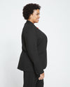 Lennox Collarless Ponte Blazer - Black