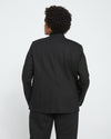 Lennox Collarless Ponte Blazer - Black
