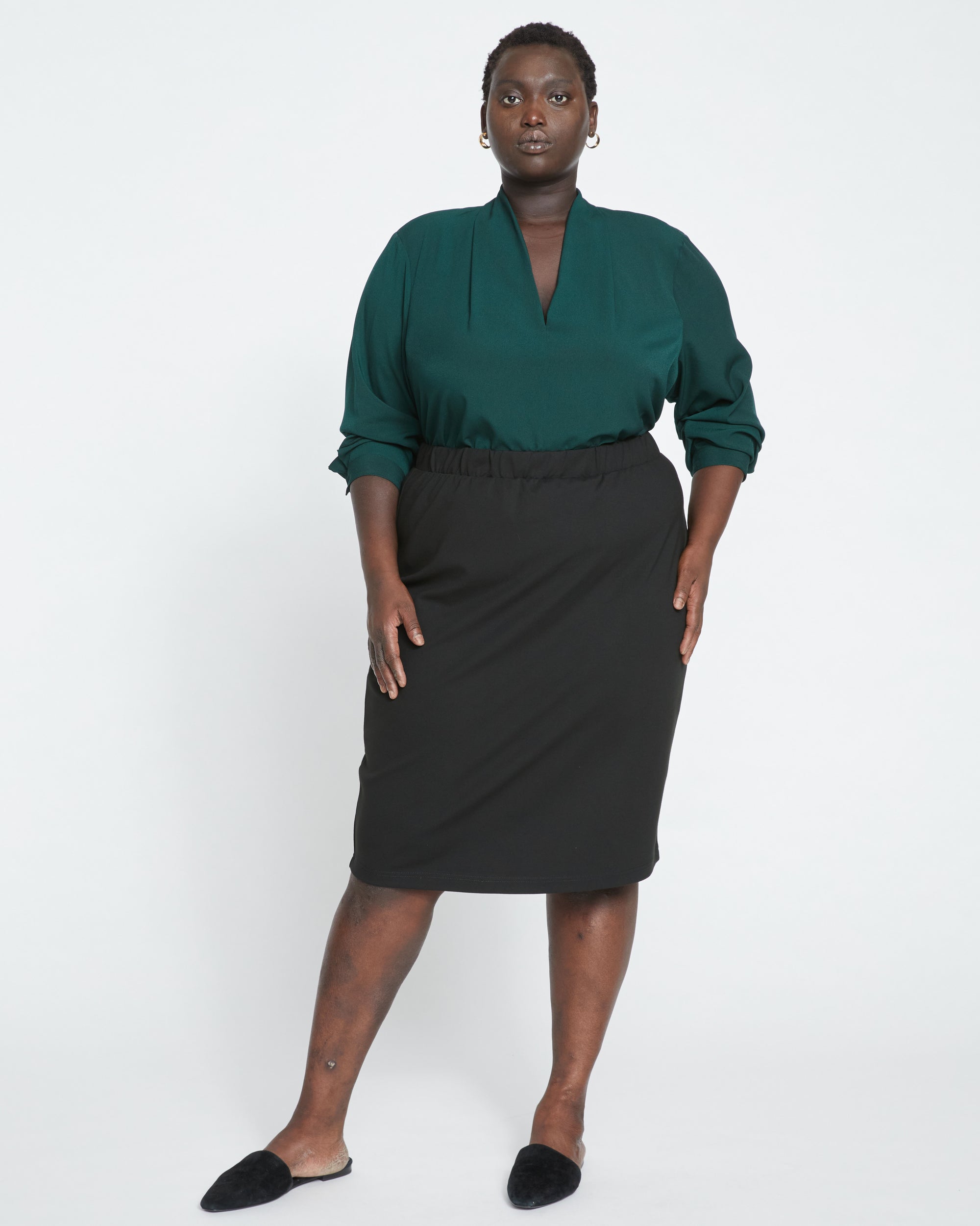 Universal Standard Plus Size Danube Ponte Skirt
