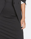 Executive Ponte Dress - Slate Pinstripe