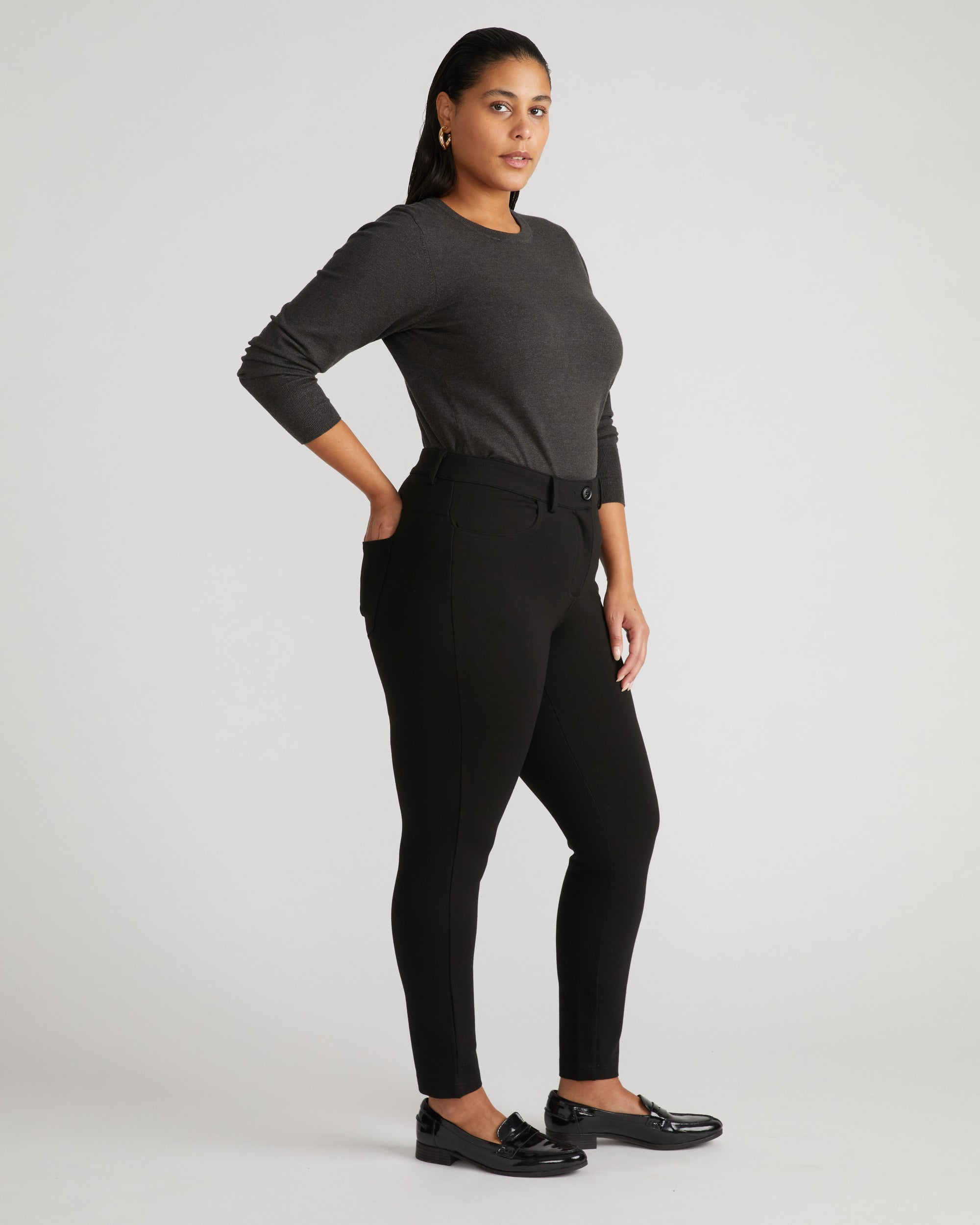 Seine Skinny Ponte Jeans - Black