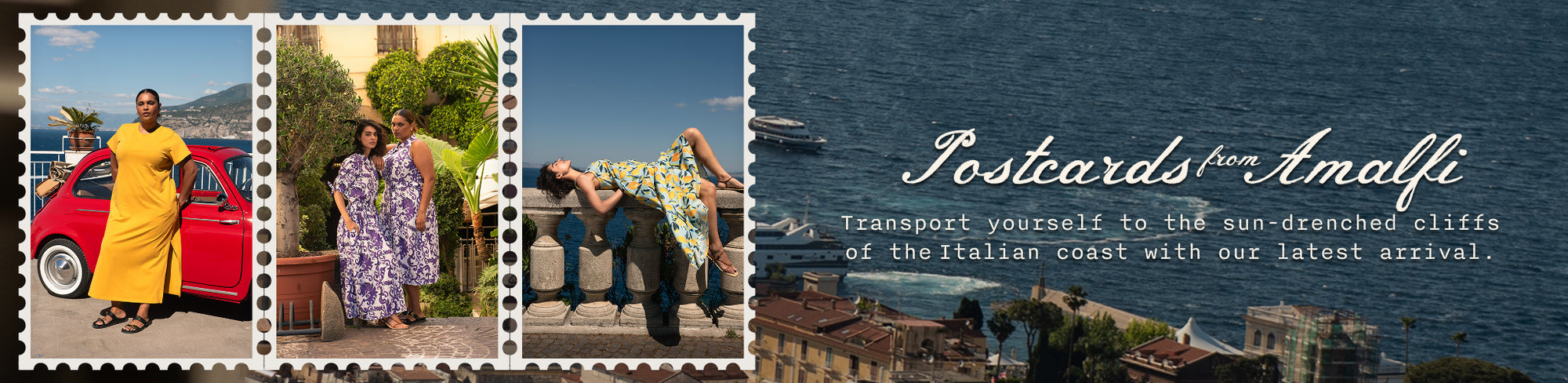 postcards from amalfi - transport yourself to the sun drenched cliffs of the italian coast with our latest arrival