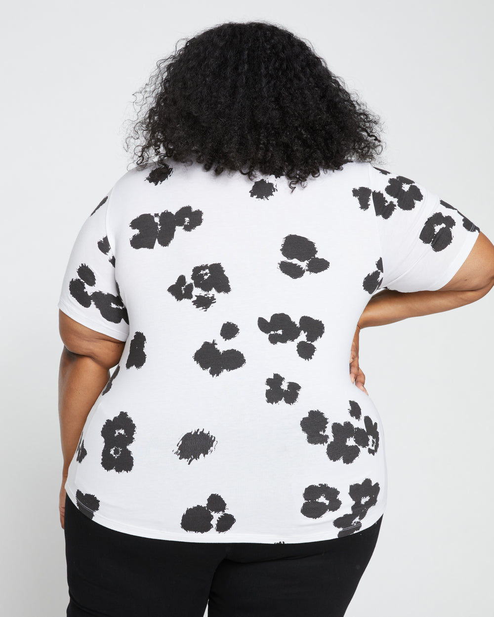 Tee Rex - White with Painted Flowers