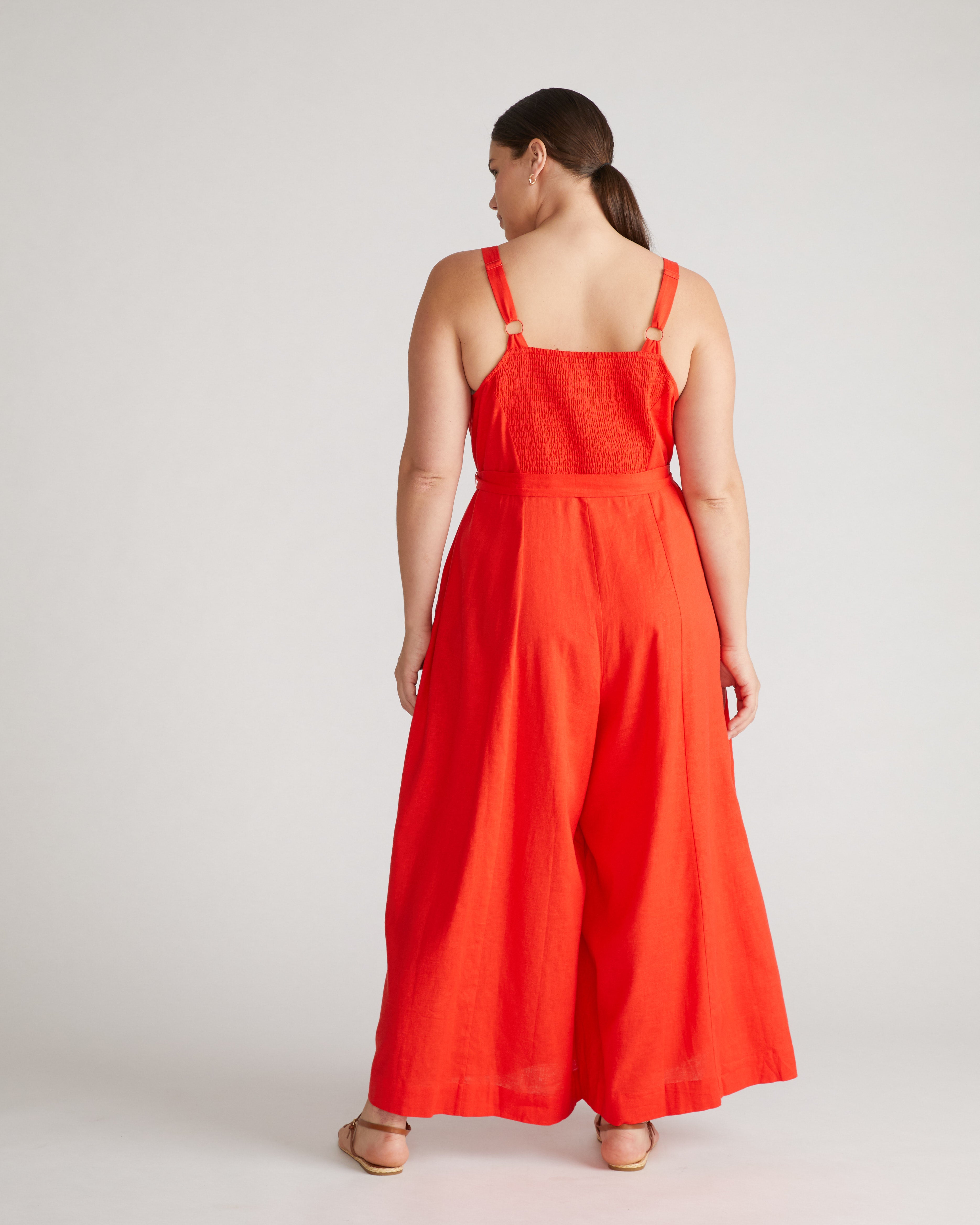 Promenade Linen Blend Jumpsuit - Shoreline Sunset – Universal Standard
