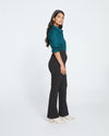 Pull On Bootcut Ponte Pants - Slate Pinstripe