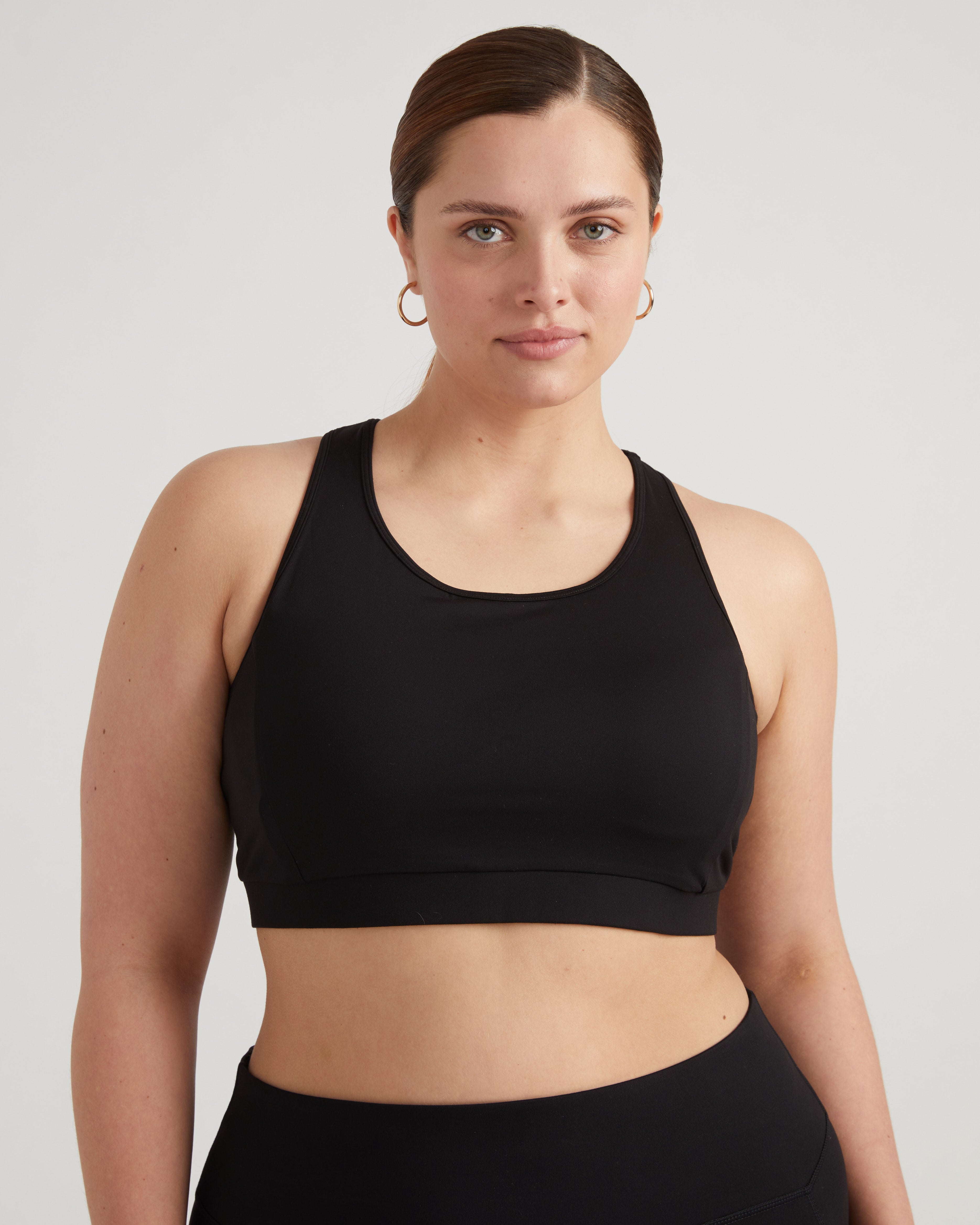 Next-to-Naked Racerback Sports Bra - Black – Universal Standard