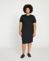Aspen Rib T-Shirt Dress - Black