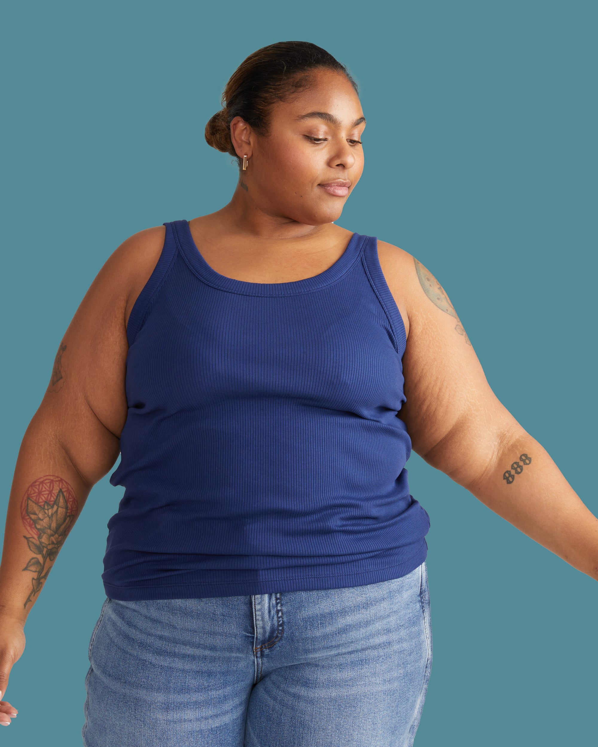 Roitfeld Ribbed Tank - Cenote