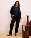 Lennox Collarless Ponte Blazer - Espresso