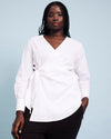 Beacon Stretch Poplin Wrap Shirt - White